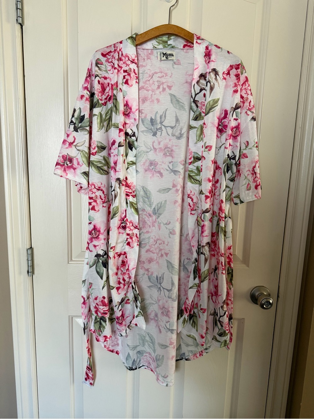 Show Me Your Mumu Floral Kimono - Pink, Green & White